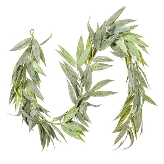 6Ft Green Muddy White Willow Garland By Vickerman | 6 ft | Michaels®